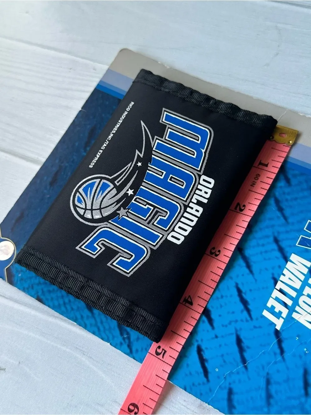 Vintage Orlando Magic NBA Nylon Wallet NOS Trifold Blue Black